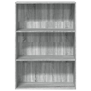 vidaXL Bookcase Grey Sonoma 80x30x114 cm Engineered Wood