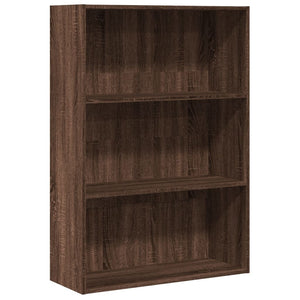 vidaXL Bookcase Brown Oak 80x30x114 cm Engineered Wood