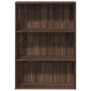 vidaXL Bookcase Brown Oak 80x30x114 cm Engineered Wood