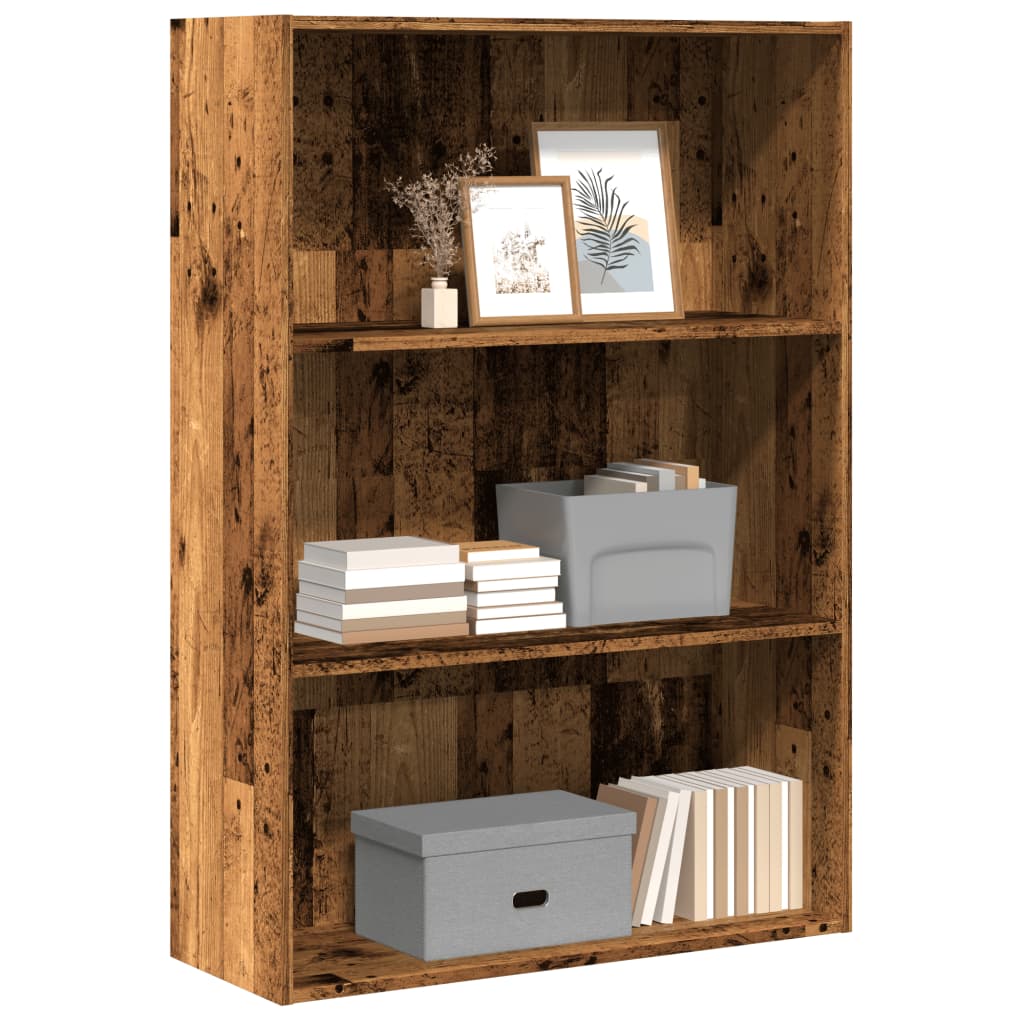 vidaXL Bookcase Old Wood 80x30x114 cm Engineered Wood