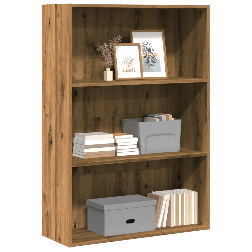 vidaXL Bookcase Artisian Oak 80x30x114 cm Engineered Wood