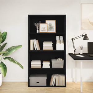 vidaXL Bookcase Black 80x30x152 cm Engineered Wood