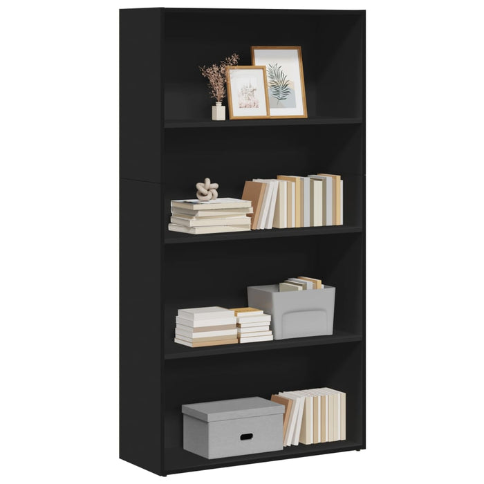 vidaXL Bookcase Black 80x30x152 cm Engineered Wood