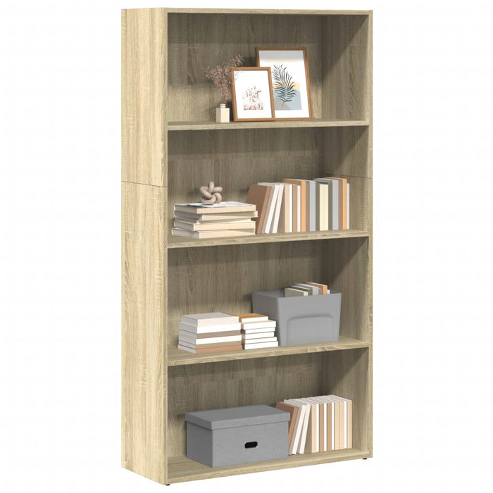 vidaXL Bookcase Sonoma Oak 80x30x152 cm Engineered Wood