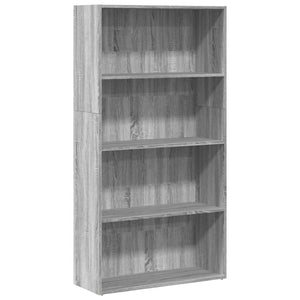 vidaXL Bookcase Grey Sonoma 80x30x152 cm Engineered Wood