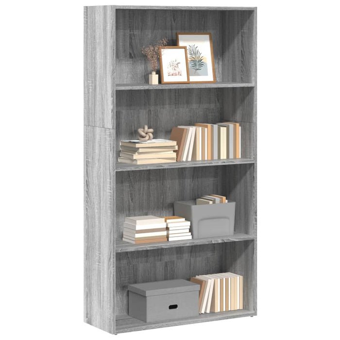 vidaXL Bookcase Grey Sonoma 80x30x152 cm Engineered Wood