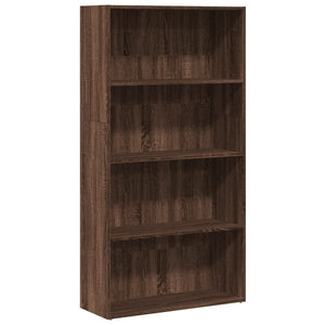 vidaXL Bookcase Brown Oak 80x30x152 cm Engineered Wood