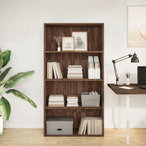 vidaXL Bookcase Brown Oak 80x30x152 cm Engineered Wood