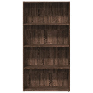 vidaXL Bookcase Brown Oak 80x30x152 cm Engineered Wood