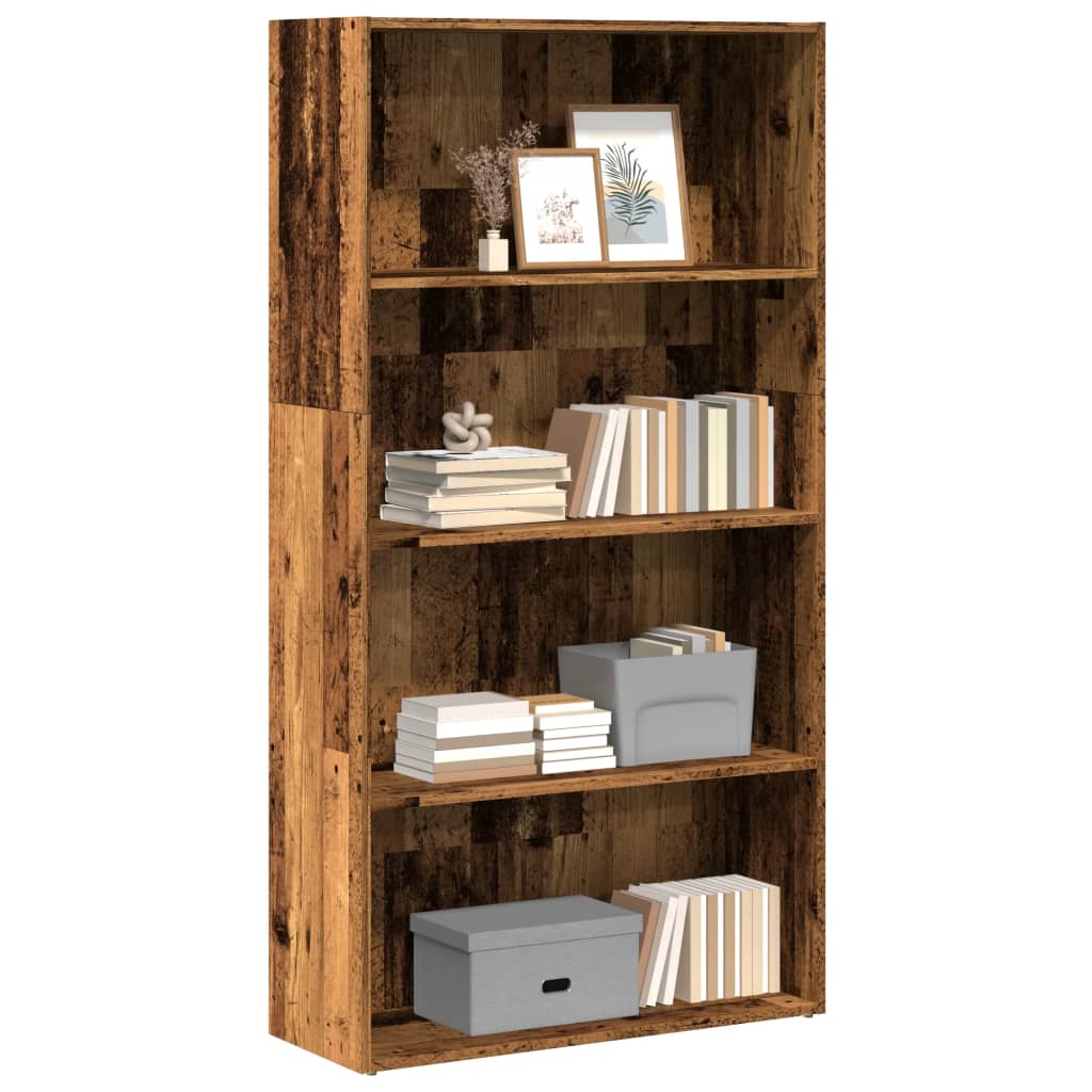 vidaXL Bookcase Old Wood 80x30x152 cm Engineered Wood