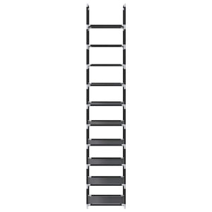 vidaXL Shoe Rack 10-Tier Black 33x33x174 cm Non-woven Fabric