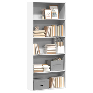 vidaXL Book Cabinet White 80x30x189 cm Engineered Wood