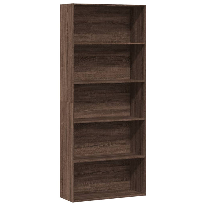 vidaXL Book Cabinet Brown Oak 80x30x189 cm Engineered Wood