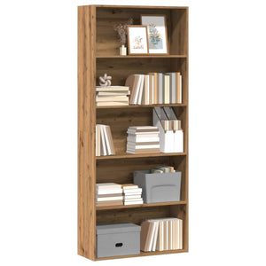 vidaXL Book Cabinet Artisian Oak 80x30x189 cm Engineered Wood