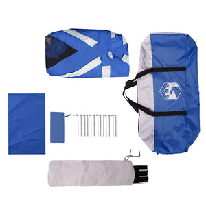 vidaXL Pool Tent with Removable Fly & Mesh Walls Azure Blue 670x590 cm