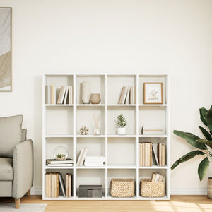 vidaXL Book Cabinet White 137.5x29x137.5 cm Engineered Wood