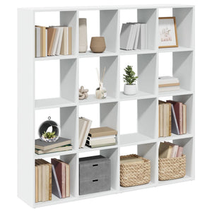 vidaXL Book Cabinet White 137.5x29x137.5 cm Engineered Wood