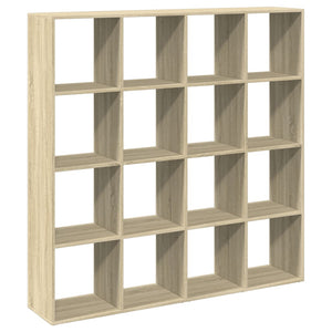 vidaXL Book Cabinet Sonoma Oak 137.5x29x137.5 cm Engineered Wood