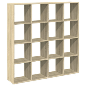 vidaXL Book Cabinet Sonoma Oak 137.5x29x137.5 cm Engineered Wood