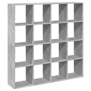 vidaXL Book Cabinet Concrete Grey 137.5x29x137.5 cm Engineered Wood