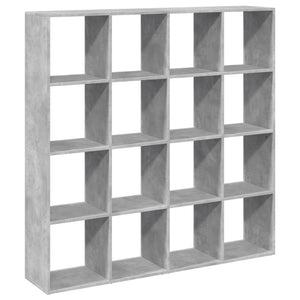 vidaXL Book Cabinet Concrete Grey 137.5x29x137.5 cm Engineered Wood