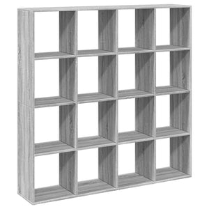 vidaXL Book Cabinet Grey Sonoma 137.5x29x137.5 cm Engineered Wood