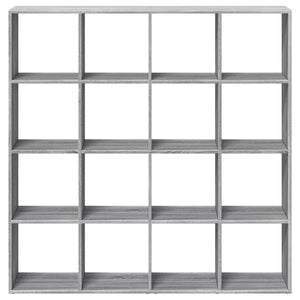 vidaXL Book Cabinet Grey Sonoma 137.5x29x137.5 cm Engineered Wood