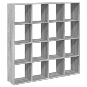 vidaXL Book Cabinet Grey Sonoma 137.5x29x137.5 cm Engineered Wood