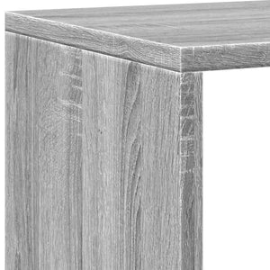 vidaXL Book Cabinet Grey Sonoma 137.5x29x137.5 cm Engineered Wood