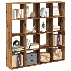 vidaXL Book Cabinet Old Wood 137.5x29x137.5 cm Engineered Wood