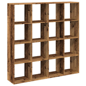 vidaXL Book Cabinet Old Wood 137.5x29x137.5 cm Engineered Wood