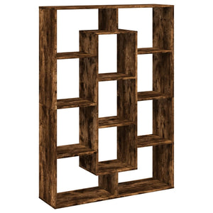 vidaXL Book Cabinet Smoked Oak 102x29x143 cm Engineered Wood