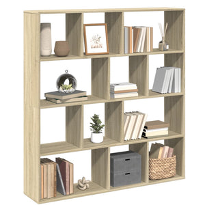 vidaXL Book Cabinet Sonoma Oak 132x29x141.5 cm Engineered Wood