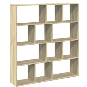 vidaXL Book Cabinet Sonoma Oak 132x29x141.5 cm Engineered Wood