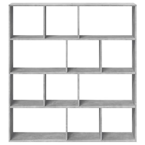 vidaXL Book Cabinet Concrete Grey 132x29x141.5 cm Engineered Wood