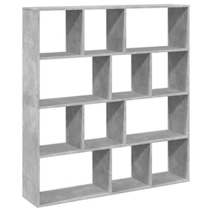 vidaXL Book Cabinet Concrete Grey 132x29x141.5 cm Engineered Wood