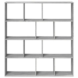 vidaXL Book Cabinet Grey Sonoma 132x29x141.5 cm Engineered Wood