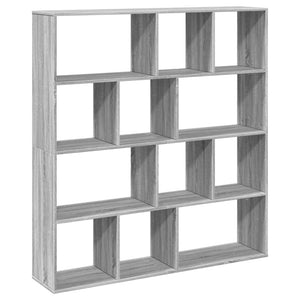 vidaXL Book Cabinet Grey Sonoma 132x29x141.5 cm Engineered Wood