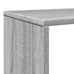 vidaXL Book Cabinet Grey Sonoma 132x29x141.5 cm Engineered Wood