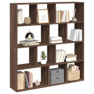 vidaXL Book Cabinet Brown Oak 132x29x141.5 cm Engineered Wood