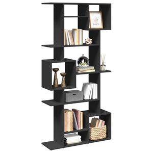 vidaXL Book Cabinet Black 92x29x188 cm Engineered Wood