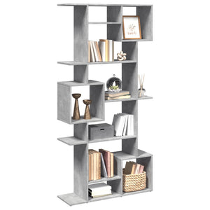 vidaXL Book Cabinet Concrete Grey 92x29x188 cm Engineered Wood