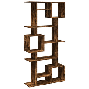 vidaXL Book Cabinet Smoked Oak 92x29x188 cm Engineered Wood