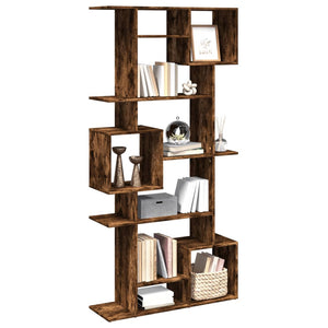 vidaXL Book Cabinet Smoked Oak 92x29x188 cm Engineered Wood