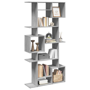 vidaXL Book Cabinet Grey Sonoma 92x29x188 cm Engineered Wood