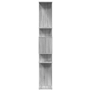 vidaXL Book Cabinet Grey Sonoma 92x29x188 cm Engineered Wood