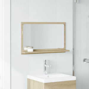 vidaXL Bathroom Mirror Cabinet Sonoma Oak 60x11x37 cm Engineered Wood