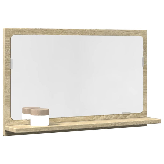 vidaXL Bathroom Mirror Cabinet Sonoma Oak 60x11x37 cm Engineered Wood