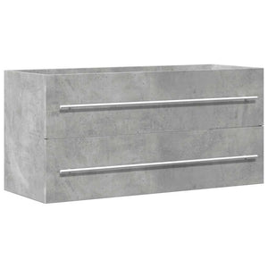 vidaXL Sink Cabinet Concrete Grey 100x38.5x48 cm Engineered Wood