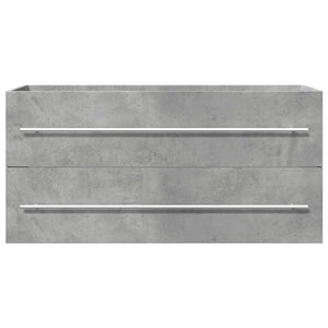 vidaXL Sink Cabinet Concrete Grey 100x38.5x48 cm Engineered Wood